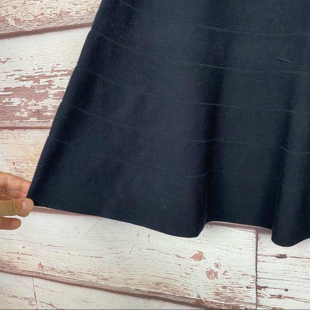 Max Studio Versatile Black Ribbed Circle Skirt - image 4